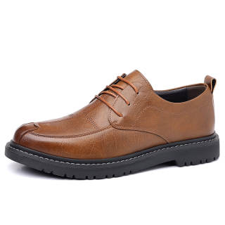 CITONGXIANSHENG Cow Split Leather Casual Shoes Men's Brown
