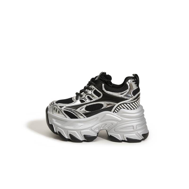 MILANLIANGE Abrasion Resistant Height Increasing Abrasion Resistant Height Increasing Low top Chunky Sneakers Women's