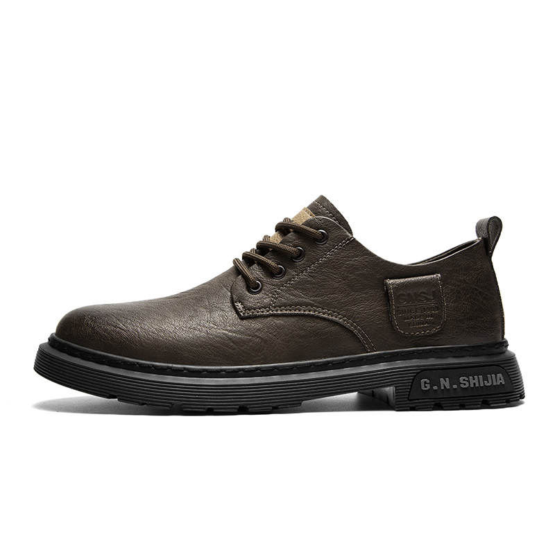 G.N.SHIJIA Men's Casual Shoes Men's Low Top Black/Brown/Coffee