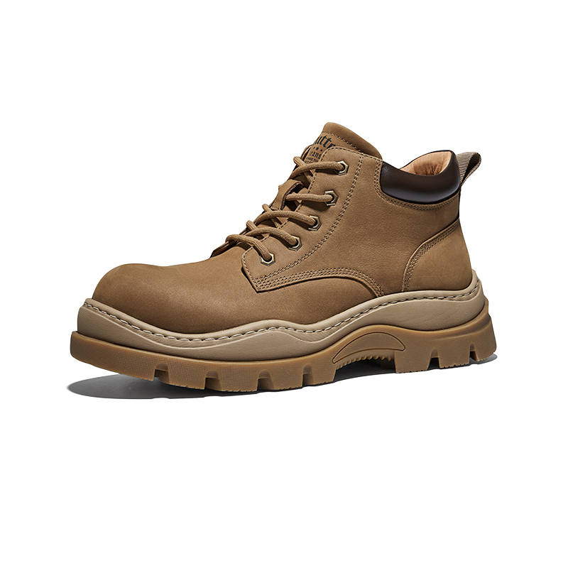 Hautton Cow Leather Short Combat Boots Men's