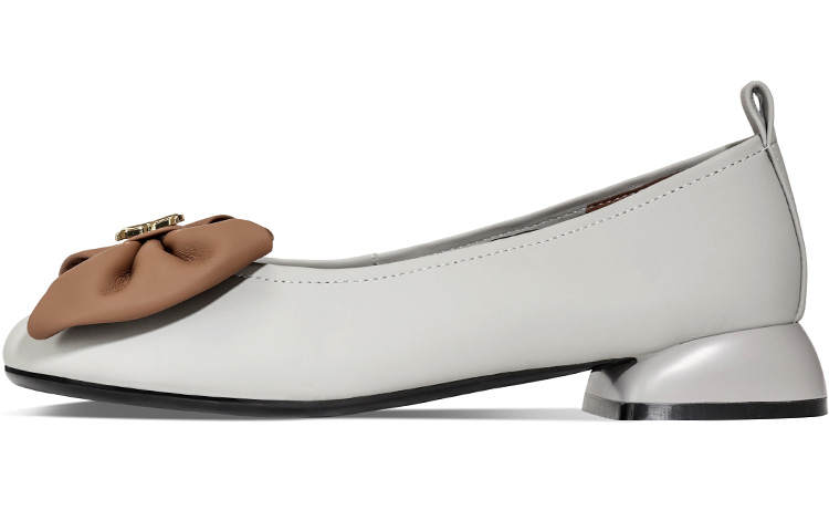 OCCAMAN Sheepskin Chunky Heel Mary Jane Shoes Women's