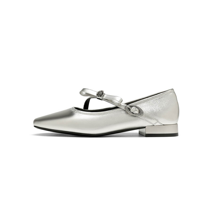 GOLDLION Chunky Heel Mary Jane Shoes 2cm Women's