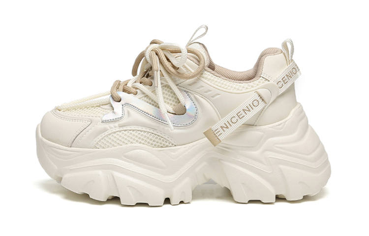 WOOS BOBO Cow Split Leather Low top Chunky Sneakers Women's