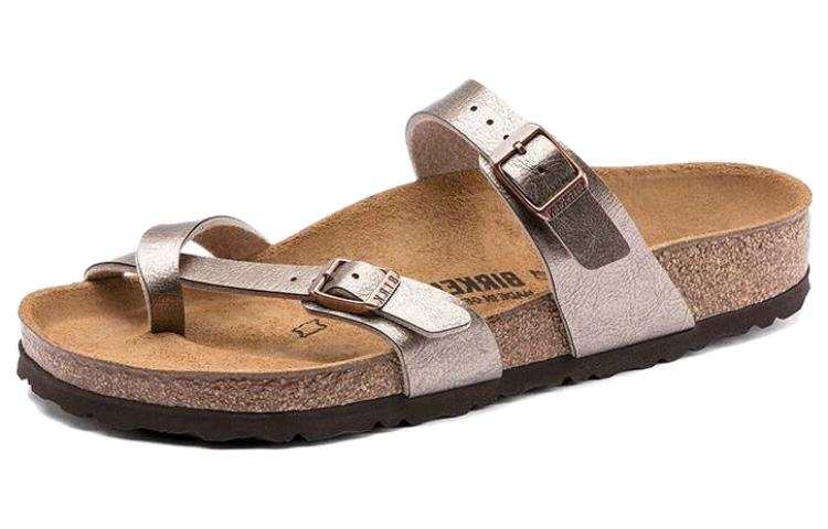 Birkenstock Mayari Pu Slide Slippers Women's Brown Narrow