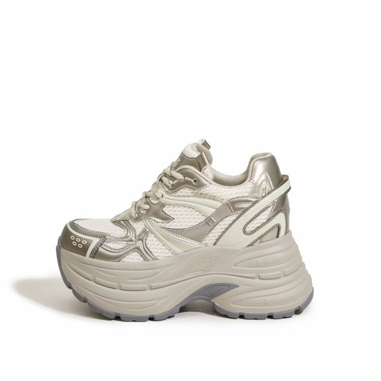 MILANLIANGE Slip Resistant, Abrasion Resistant, Lightweight Low top Chunky Sneakers Women's