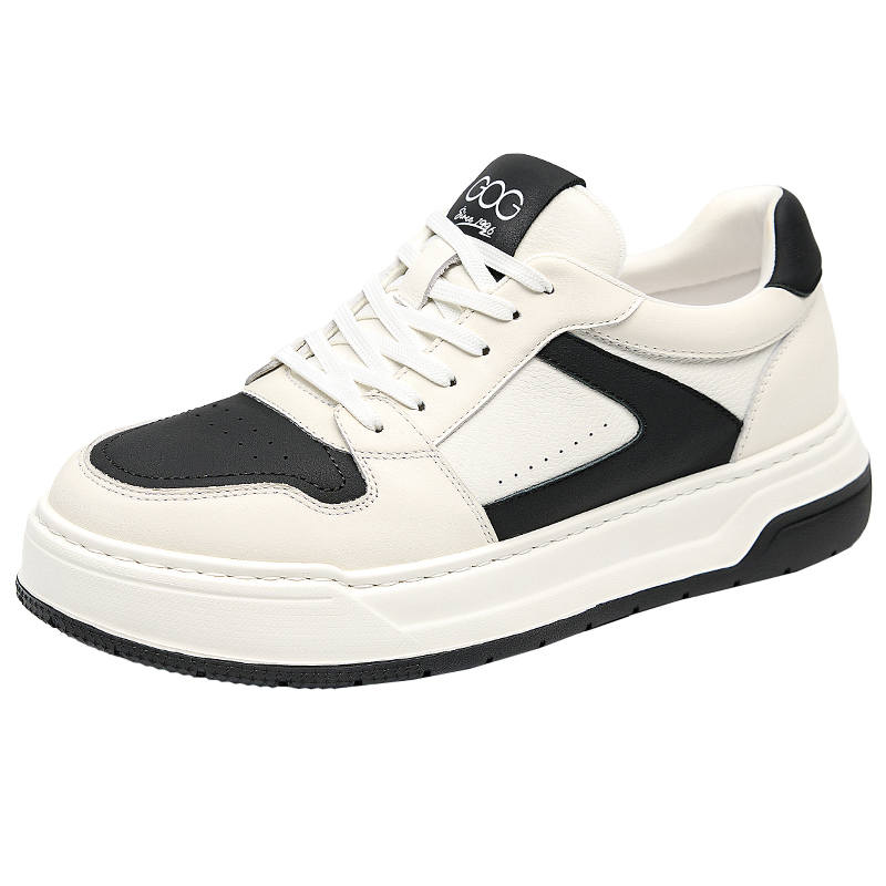 GOG Top Grain Cow Leather Lightweight And Breathable Low top Skateboard Shoes Men's