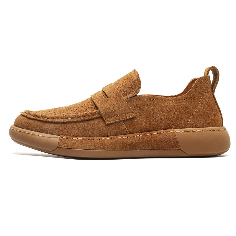 MINGYITU Cow Suede Casual Shoes Men's