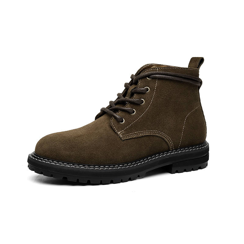 KAQIAODI Cow Suede Casual Shoes Men's Khaki
