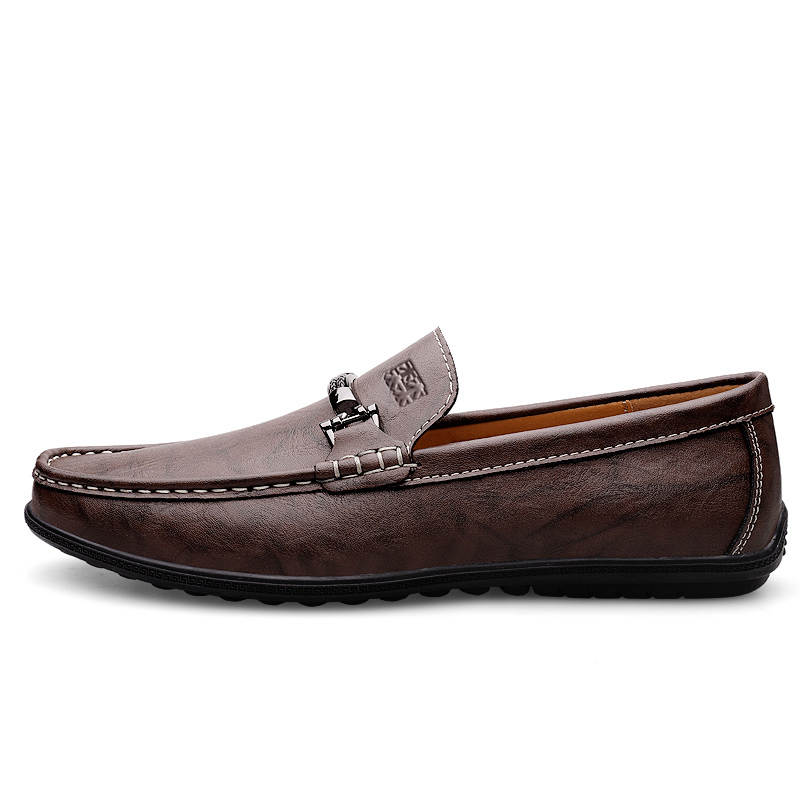 Mulinsen Men's Casual Shoes Men's Low Top Brown/Gray
