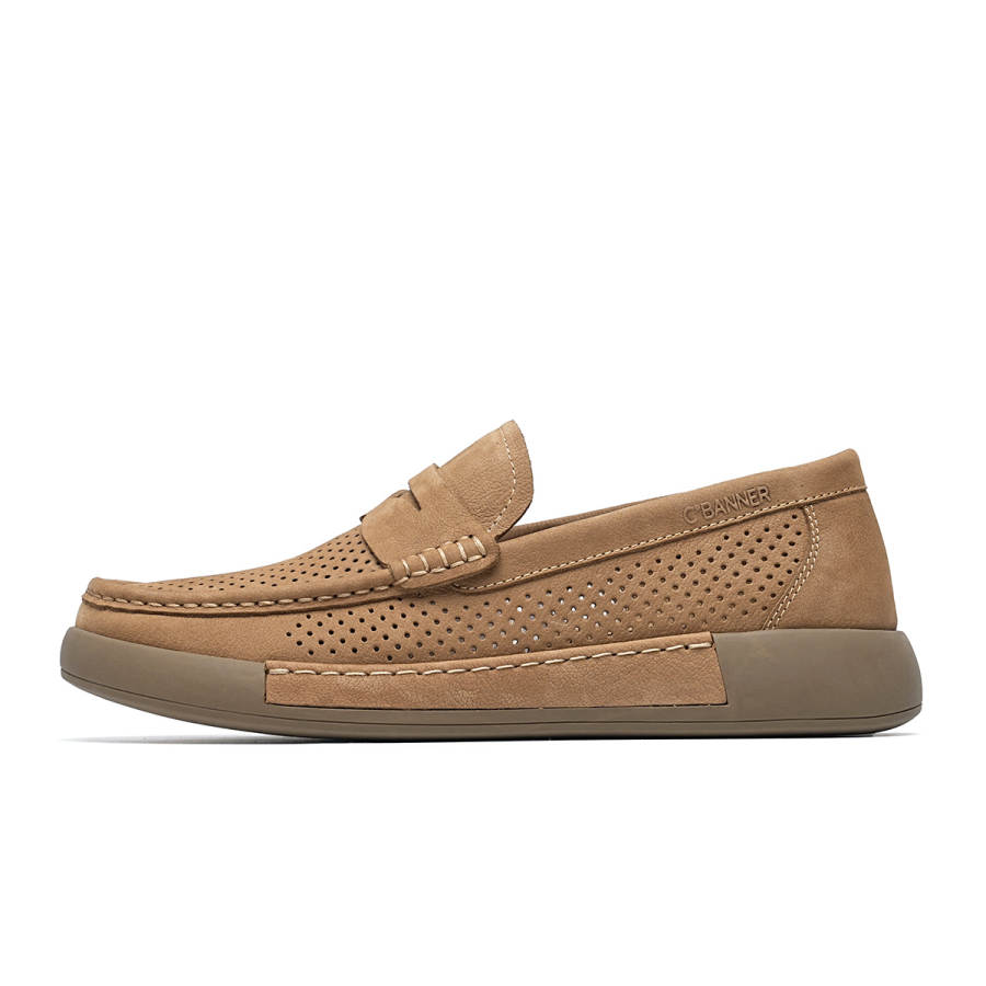 C°BANNER Cow Leather Casual Shoes Men's Yellow Brown