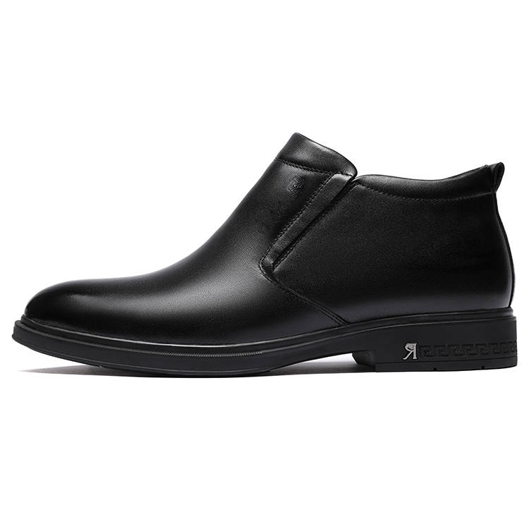 LAORENTOU Top Grain Cow Leather Ankle Boots 2.8cm Men's Black