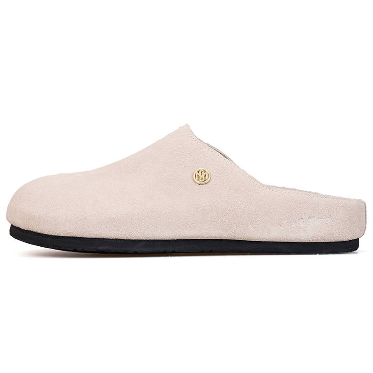 Joy&Mario Joy&Mario Leather Patchwork Slip Resistant Closed Toe Slippers Women's