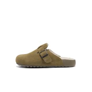 AOKANG Closed Toe Slippers Women's Yellow Brown