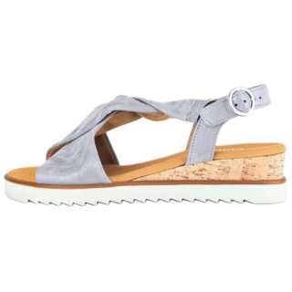 Gabor Leather One Strap Sandals 2.5cm Women's Blue