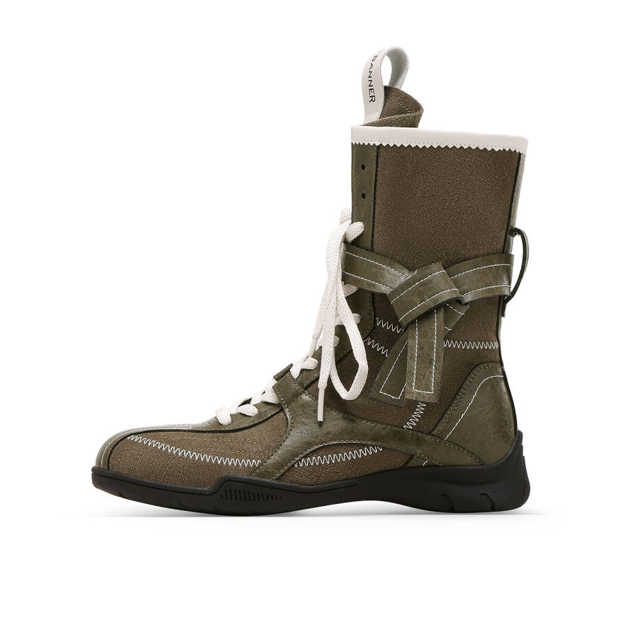 C°BANNER Ankle Boots Women's Khaki Green/Beige/Brown