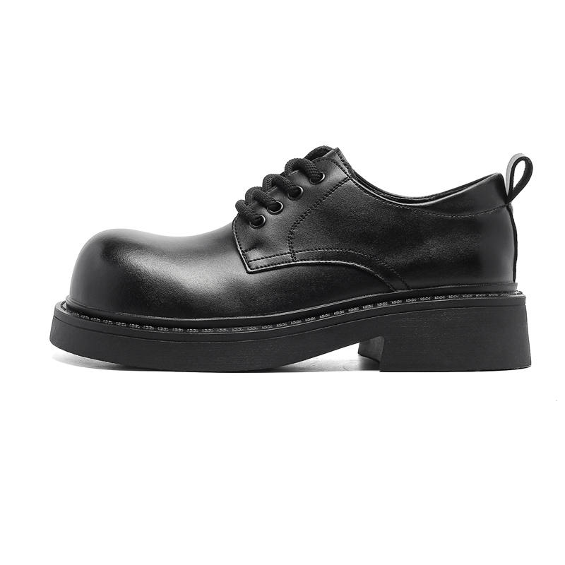 CHILANG Microfiber Leather Slip Resistant Slip Resistant Low top Casual Shoes Men's Black