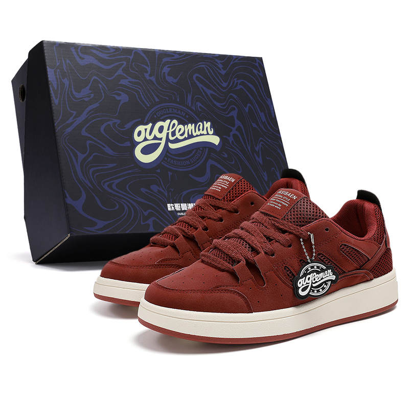 OUGLEMEN Red Snake Welcome Spring Collection Abrasion Resistant Lightweight Wear resistant And Lightweight Low top