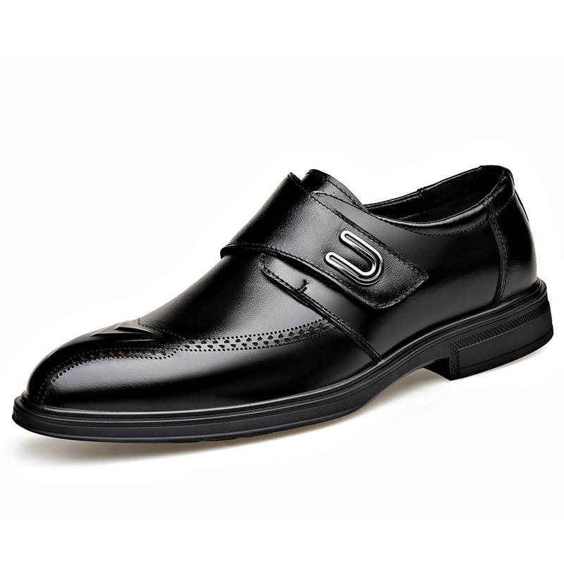 PEHL Casual Leather Shoes Men's Low Top Black/Brown