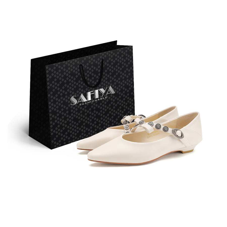 Safiya Sheepskin Mary Jane Shoes Women's
