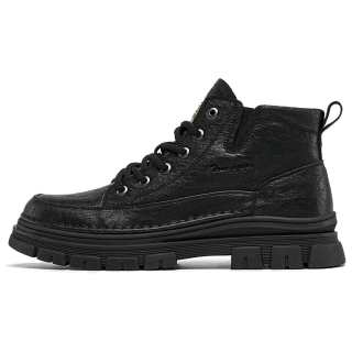 TRUMPPIPE Short Combat Boots Men's Black