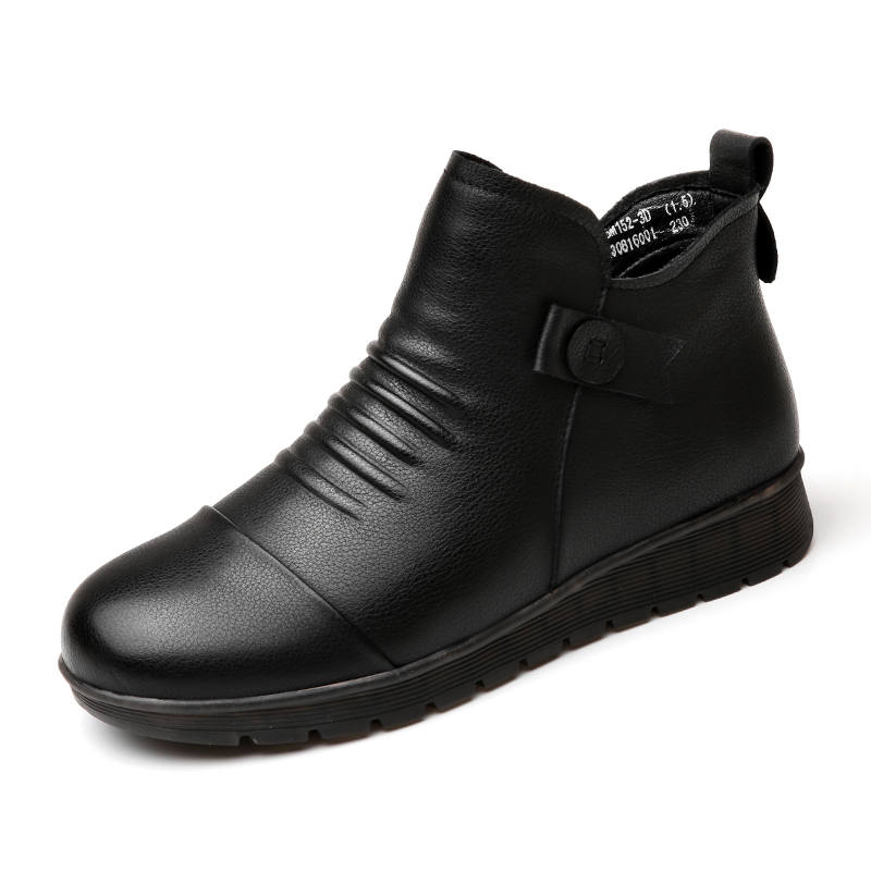 XINNUO Top Grain Cow Leather Ankle Boots 3.0CM Women's
