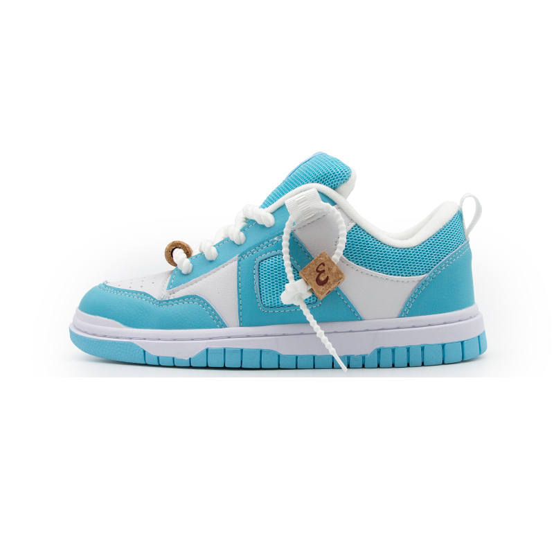 Shionpo Skateboard Shoes Unisex Low Top White Lake Blue