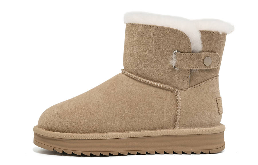 C°BANNER Fleece Lined Thermal Comfortable Short Snow Boots Women's Apricot