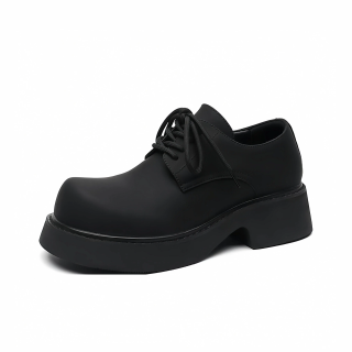 MUYI Microfiber Leather Cleanfit Matte Derby Shoes, Height Increasing 5 Cm, Chunky Shoes, Casual Shoes Unisex