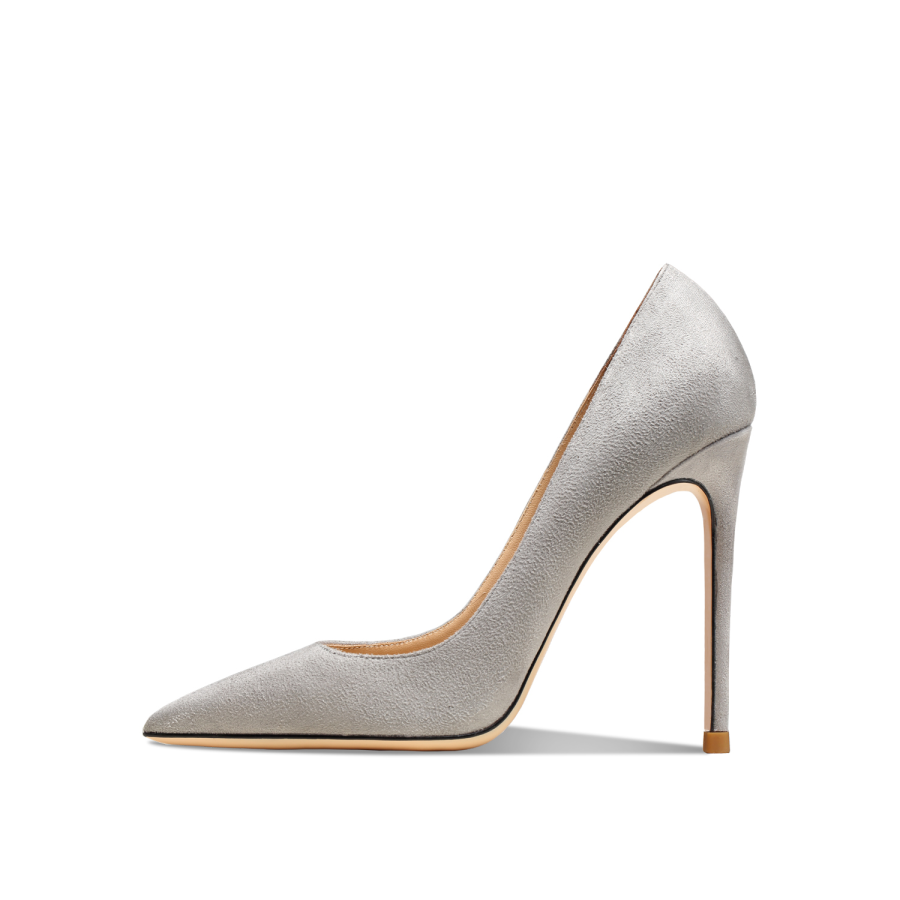 Siwei Siwei Suede High Heels Women's Light Gray