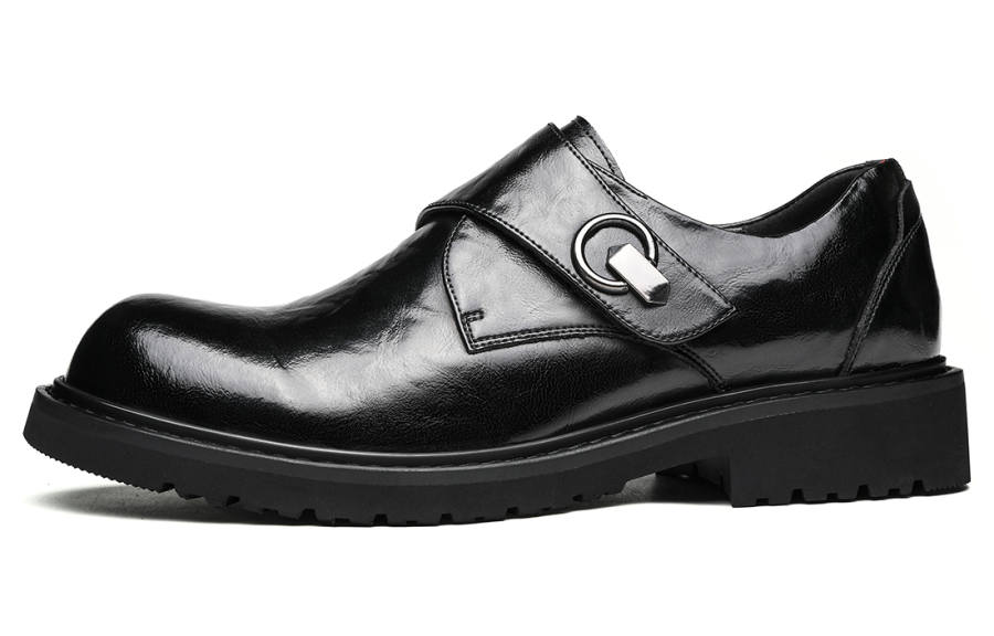 CHINT Cow Split Leather Casual Leather Shoes Men's Black