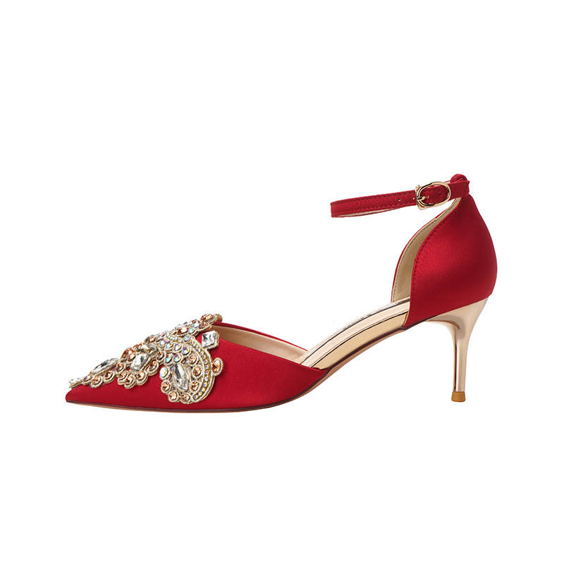 QITUMAUL Slim Heel High Heels Women's