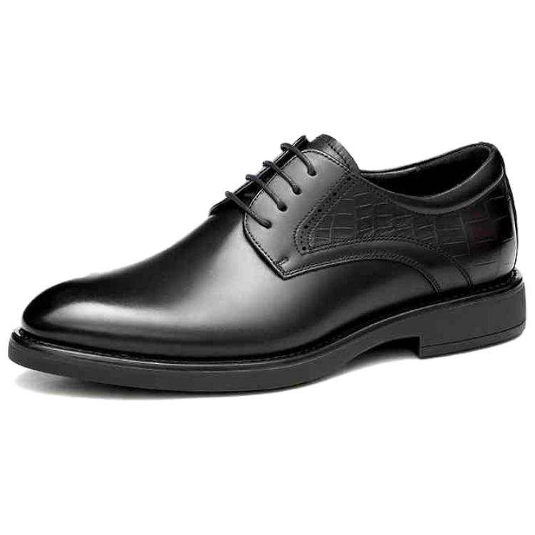 SAINT ANGELO Top Grain Cow Leather Business Commuting Dress Shoes Men's Black