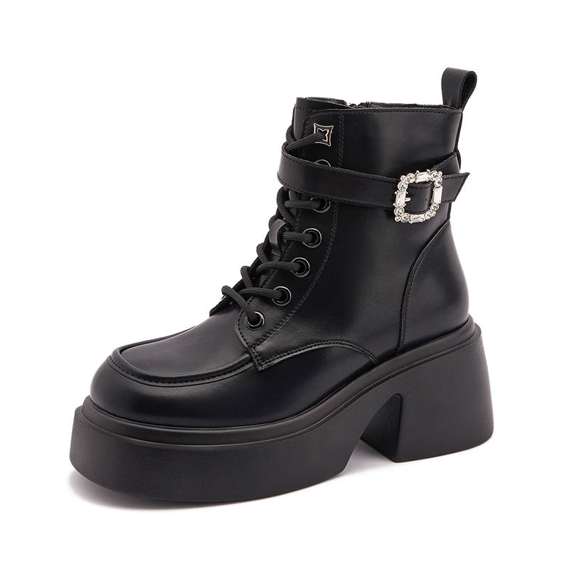 MILANLIANGE Short Combat Boots Women's