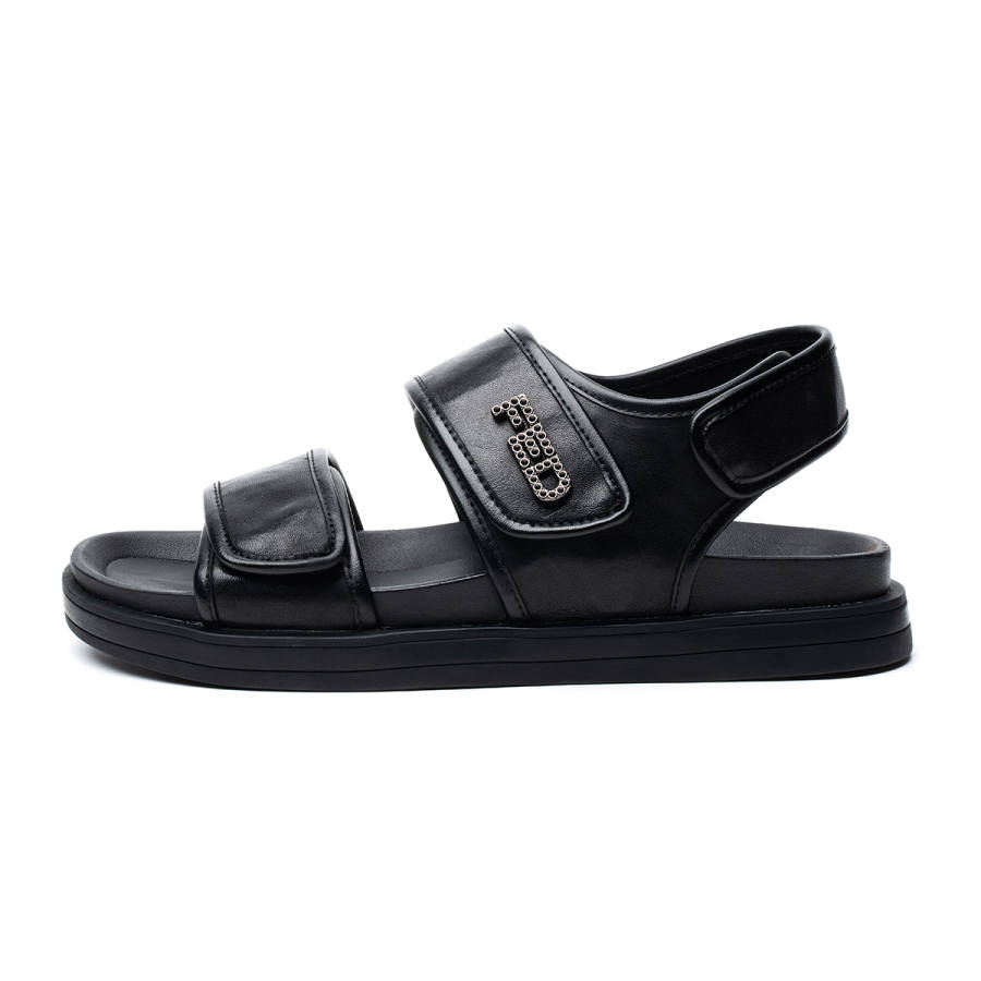 FED FED Top Grain Cow Leather Beach Sandals Men's Black