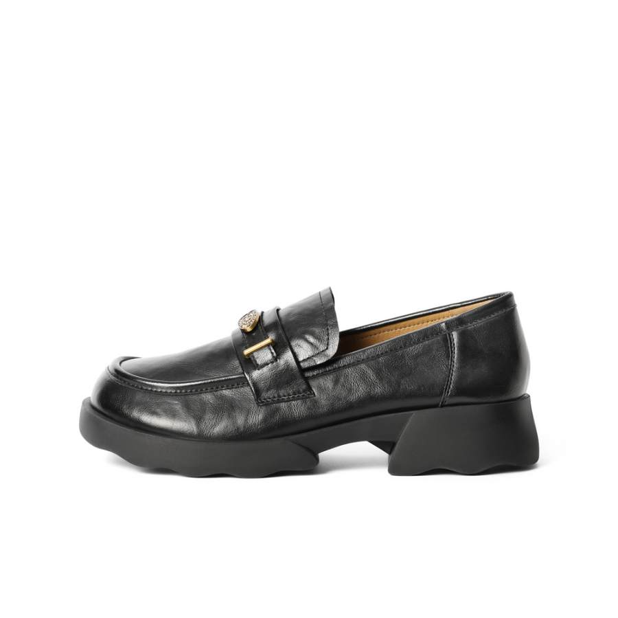 BELLE BELLE Loafers Women's Black, Coffee
