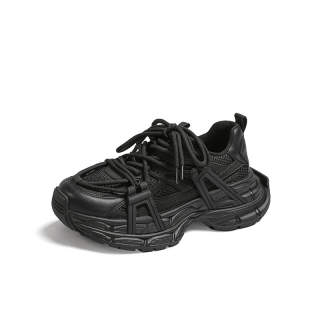 Kalinsd Microfiber Leather Slip Resistant Abrasion Resistant Slip Resistant Abrasion Resistant Low top Chunky Sneakers