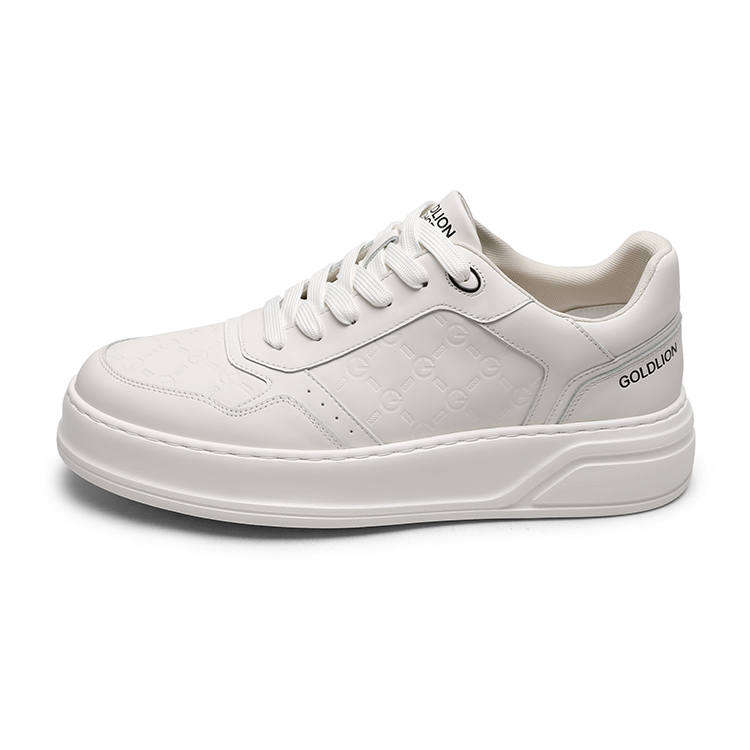 GOLDLION Abrasion Resistant Low top Skateboard Shoes Men's White