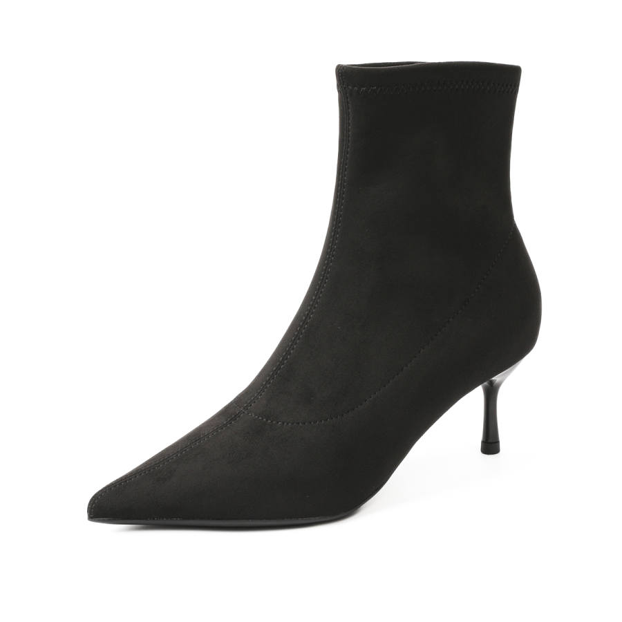 YAFEI XUANYU Suede Ankle Boots 6CM Women's Black