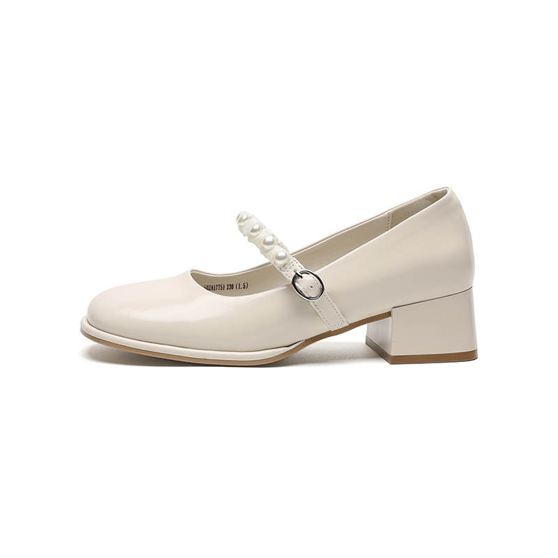 JOSINY Mary Jane Shoes Women's Ecru