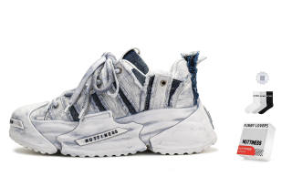 NUTTINESS Original Design, Dust Collection Denim Low top Casual Shoes Unisex Blue
