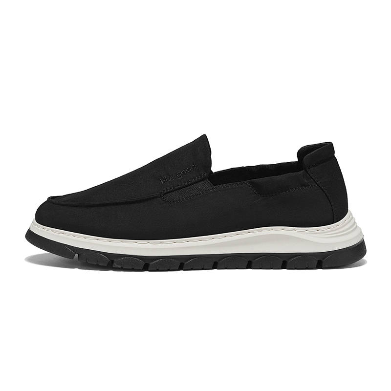 HLA Canvas Shoes Men's Low Top Black Gray Brown