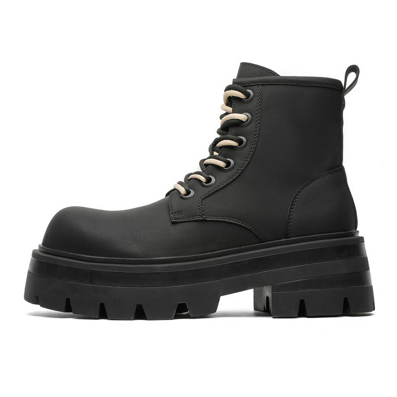 Dounkol Get Cool Ankle Length Combat Boots 6cm Unisex Black