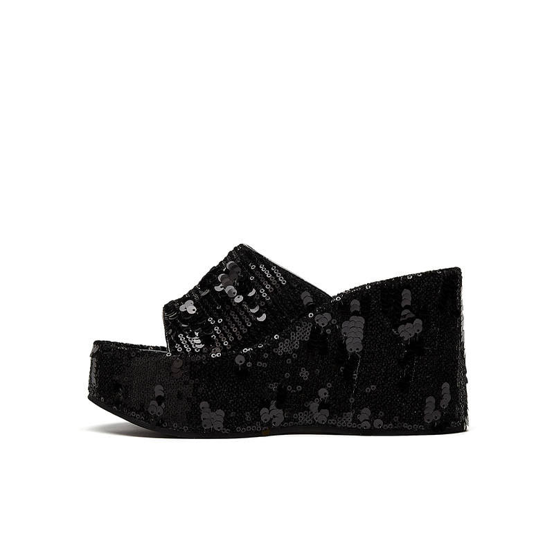 DAPHNE DAPHNE Slide Slippers Women's Black/Apricot