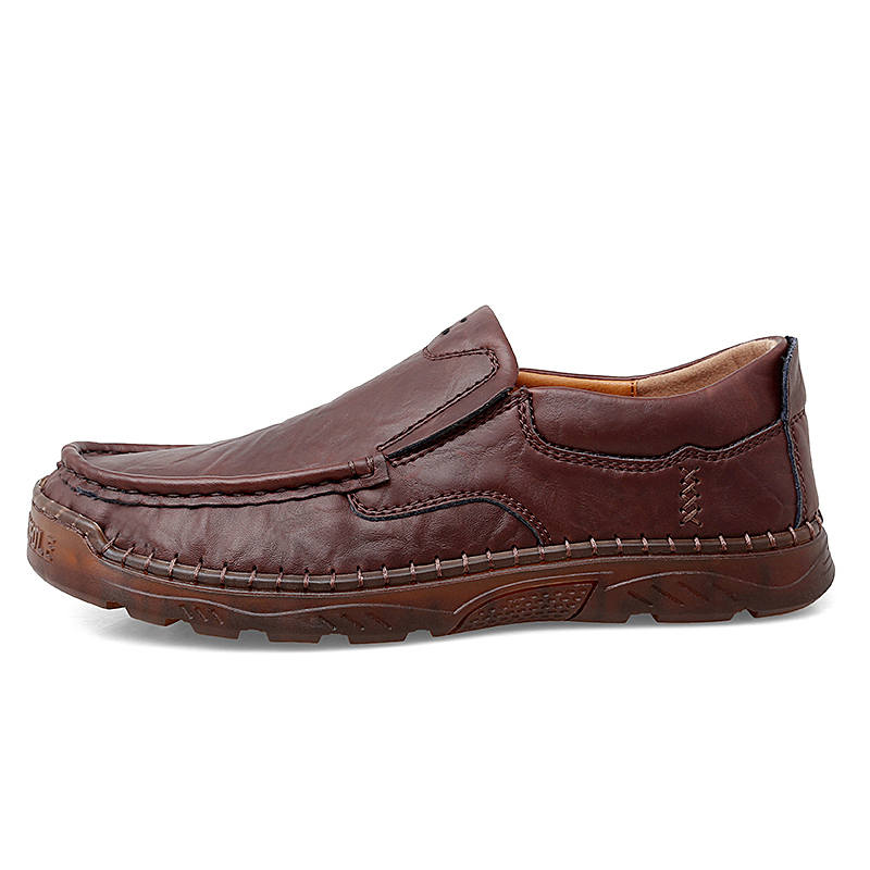 GONGNIUMEILI Gommino Loafers Men's Black/Brown