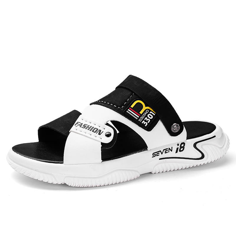 CAOZE Beach Sandals Men's Black Gray