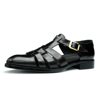 ASTON M.JAZZ Top Grain Cow Leather Roman Sandals Men's