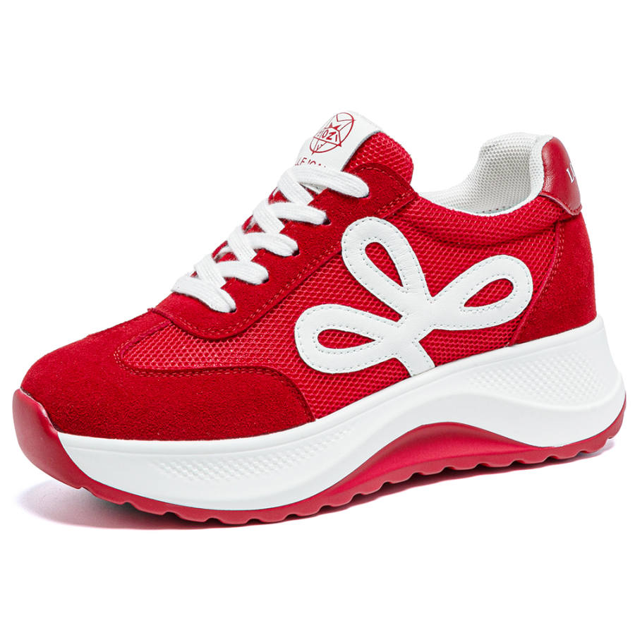 POOQ Breathable Height Increasing Breathable Height Increasing Low top Chunky Sneakers Women's