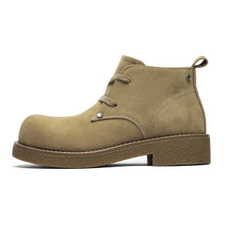 MUPPLE Cow Suede Short Combat Boots Unisex