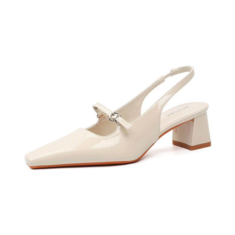 WESTLINK WESTLINK Microfiber Leather Chunky Heel High Heels Women's