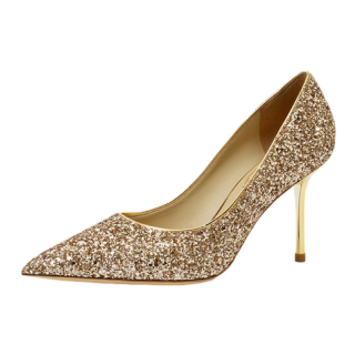 Houseofavenues Slim Heel High Heels Women's Gold